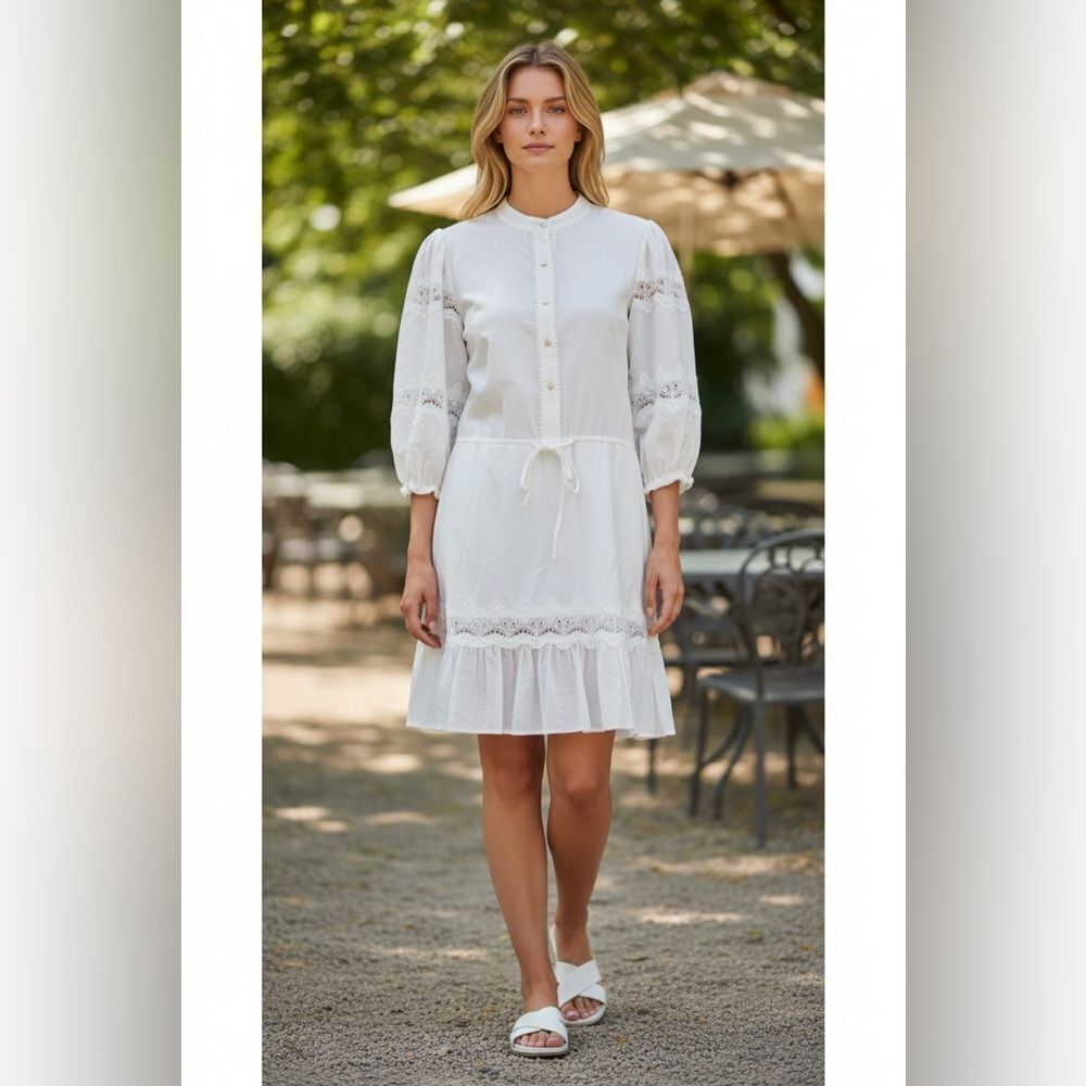 ✨ Rebecca Minkoff Elle White Lace Mini Dress – NWT – Retail $228 ✨